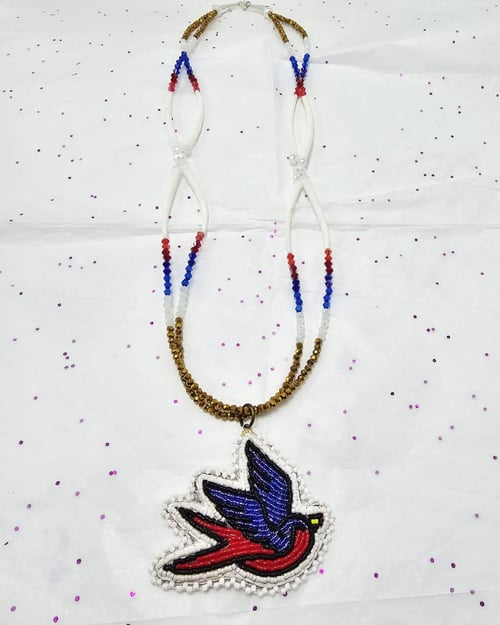 Image of Tattoo bird necklace 