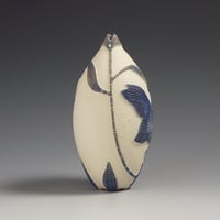 Image 4 of Moor fish in blue sgraffito ceramic vessel