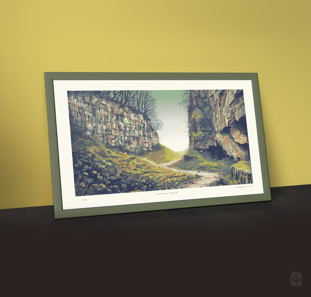 Image of Trow Gill Gorge - 10 Colour Silkscreen Landscape Print