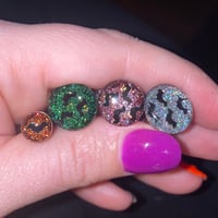 Image 1 of Glitter Bat Plugs (sizes 2g-2”!)