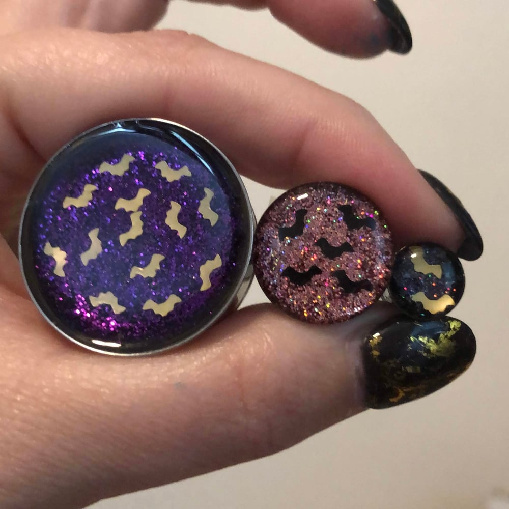 Image of Glitter Bat Plugs (sizes 2g-2”!)