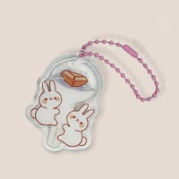 seventeen bunny carat bong glitter acrylic charm