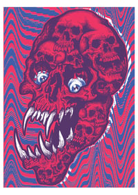 LIMITED silkscreen poster skullzoid ( collaboration Arno van Putte - Cazzimir Meulemans)