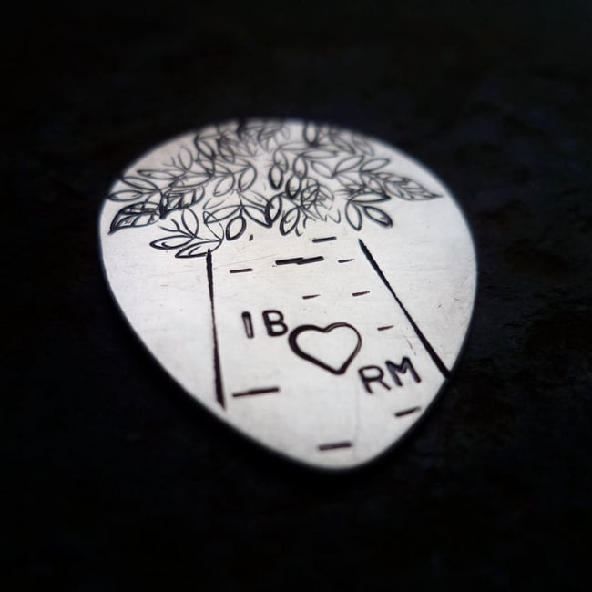 HARMONY personalized  hand stamped guitar pick 