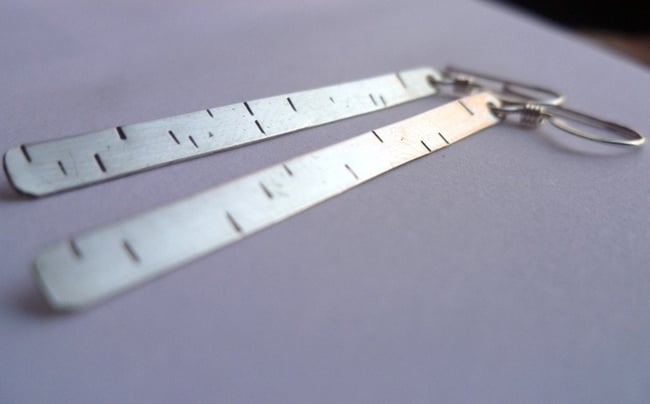 BIRCH tree recycled sterling silver nature earrings 