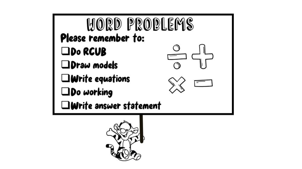 Customisable Math Checklist Stamps