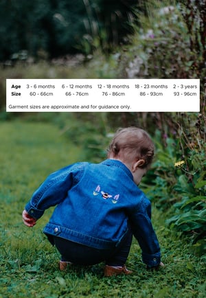 Image of Mushi & Oak Organic Embroidered Baby Denim Jacket