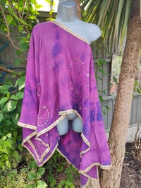 Image 3 of Poncho Woodstock Top -free size purple