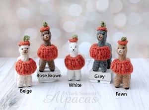 Alpaca in Pumpkin Outfit for Halloween + Thanksgiving Display - Little Llama Tiered Tray Decor  