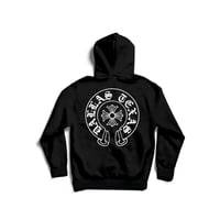 Image 2 of DALLAS HEARTS HOODIE TODDLER TO ADULT SIZES (BLK/WHT)