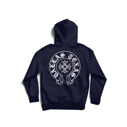Image of DALLAS HEARTS HOODIE TODDLER TO ADULT SIZES (NAVY)