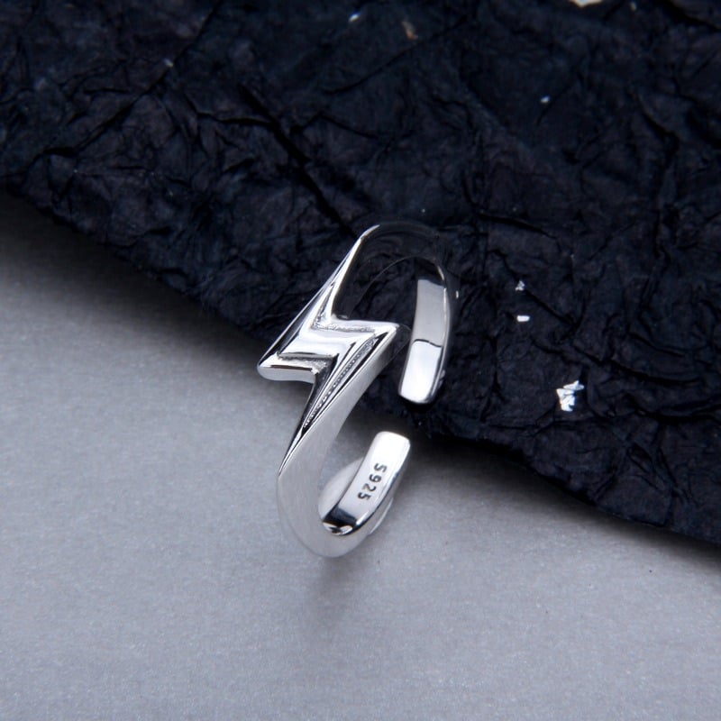 'Flash' Silver Open Ring