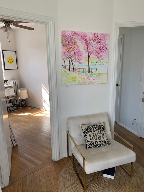 Image of Cherry Blossoms 30" x 30" painting