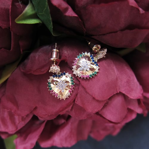Image of Rainbow Heart earrings  
