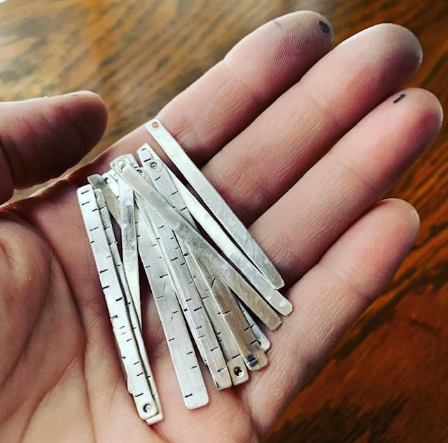 BIRCH tree recycled sterling silver nature earrings 