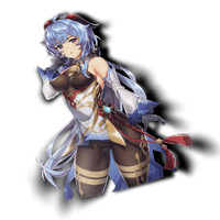 Ganyu Kisscut Sticker