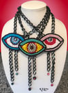  "Eye See You" Evil Eye Necklace in Red