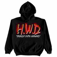Straight Outta Hayward Hoodies in Black