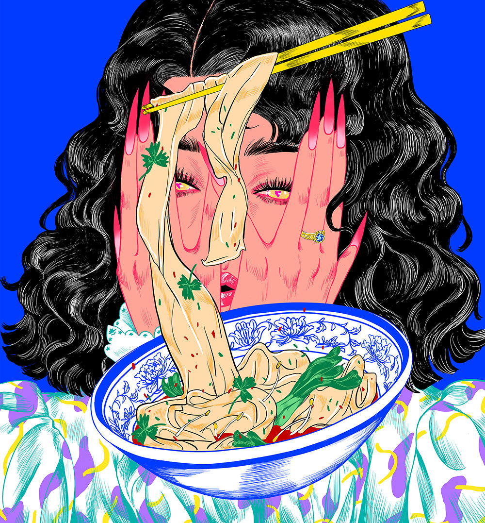 Biang Biang noodles - A3 Art Print