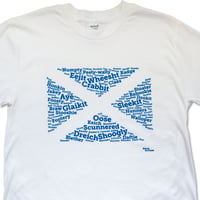Image 1 of Being Scottish word-flag T-shirt