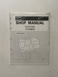 Sealed! Honda EVD6010 Generator Shop Manual