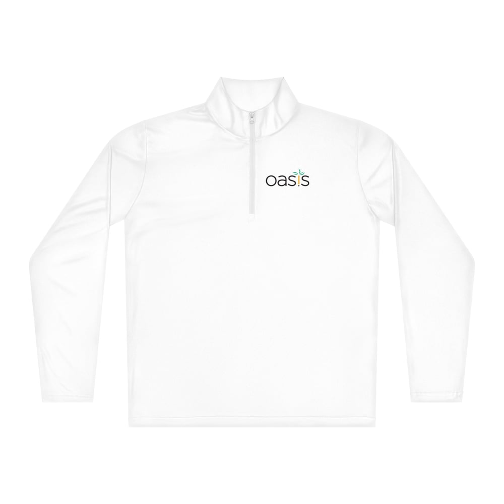 OASIS Quarter Zip - Gray and White