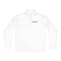 Image 2 of OASIS Quarter Zip - Gray and White
