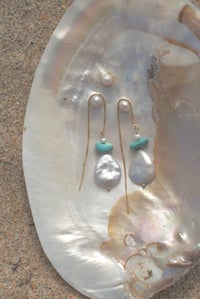Image 2 of Seafoam Drop Earrings 