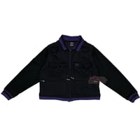 Image 4 of (M-L) Boxy Nike Y2K Jacket Tracksuit Vest Series Purple Black "Burakku Majishan" 544
