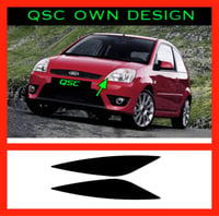 X2 Mk6 Ford Fiesta Black Eyebrow Stickers 