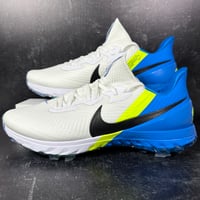 Image 1 of NIKE AIR ZOOM INFINITY TOUR BASEBALL BLUE VOLT MENS SPIKED GOLF SHOES SIZE 12.5 FLYKNIT WHITE NEW