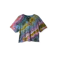 Image 1 of L Crop Tee in Appalachian Sunset Geode Ice Dye