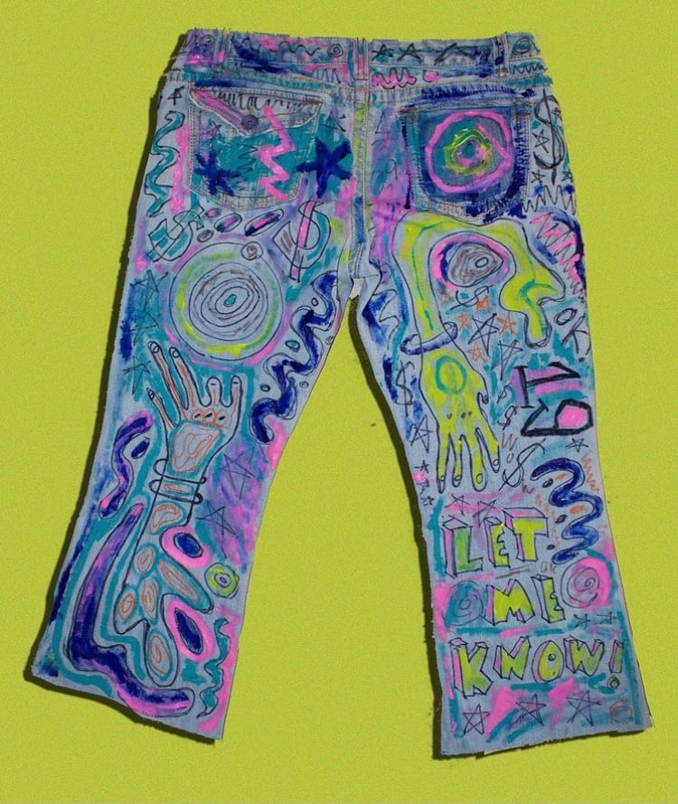 COME ON! painted jeans