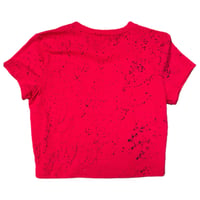 Image 4 of “PIERCED VAMP” Custom Hand Painted Baby Tee MEDIUM