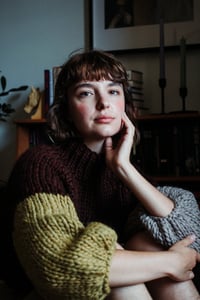 Image 1 of Frid Sweater - LIMITED colour blocked Cordovan, Ochre, Fawn