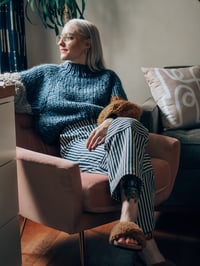 Image 5 of Frid Sweater - LIMITED colour blocked Cordovan, Ochre, Fawn