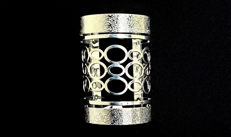 Image of Silver Circle Cuff Bracelet 