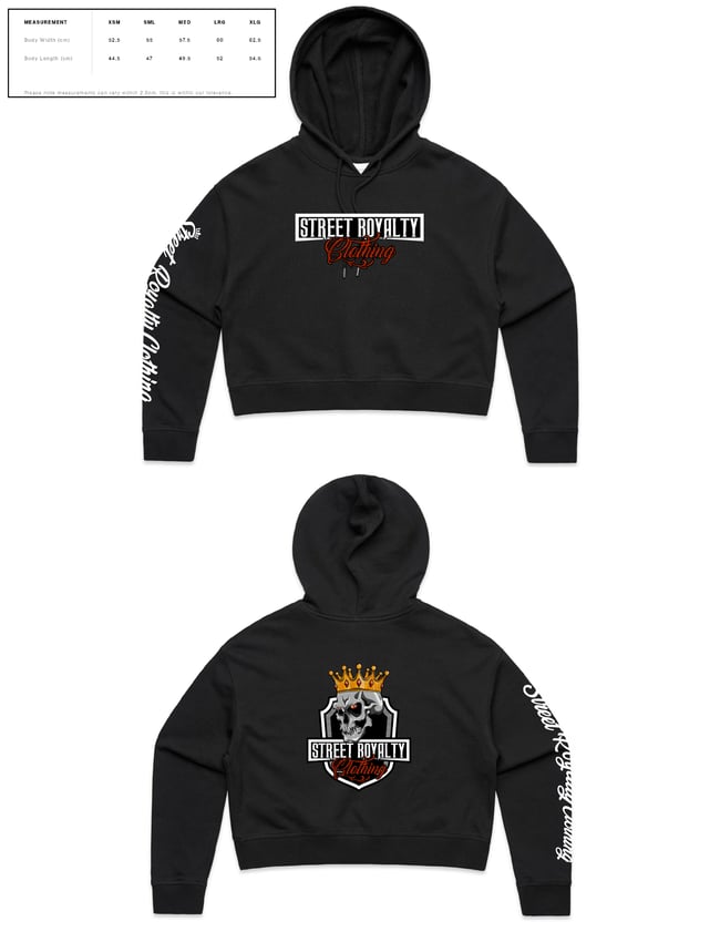 Street Royalty Black Cropped Hoodie 