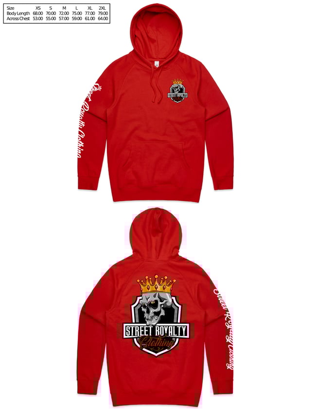  Uni Sex Street Royalty Red Hoodie 