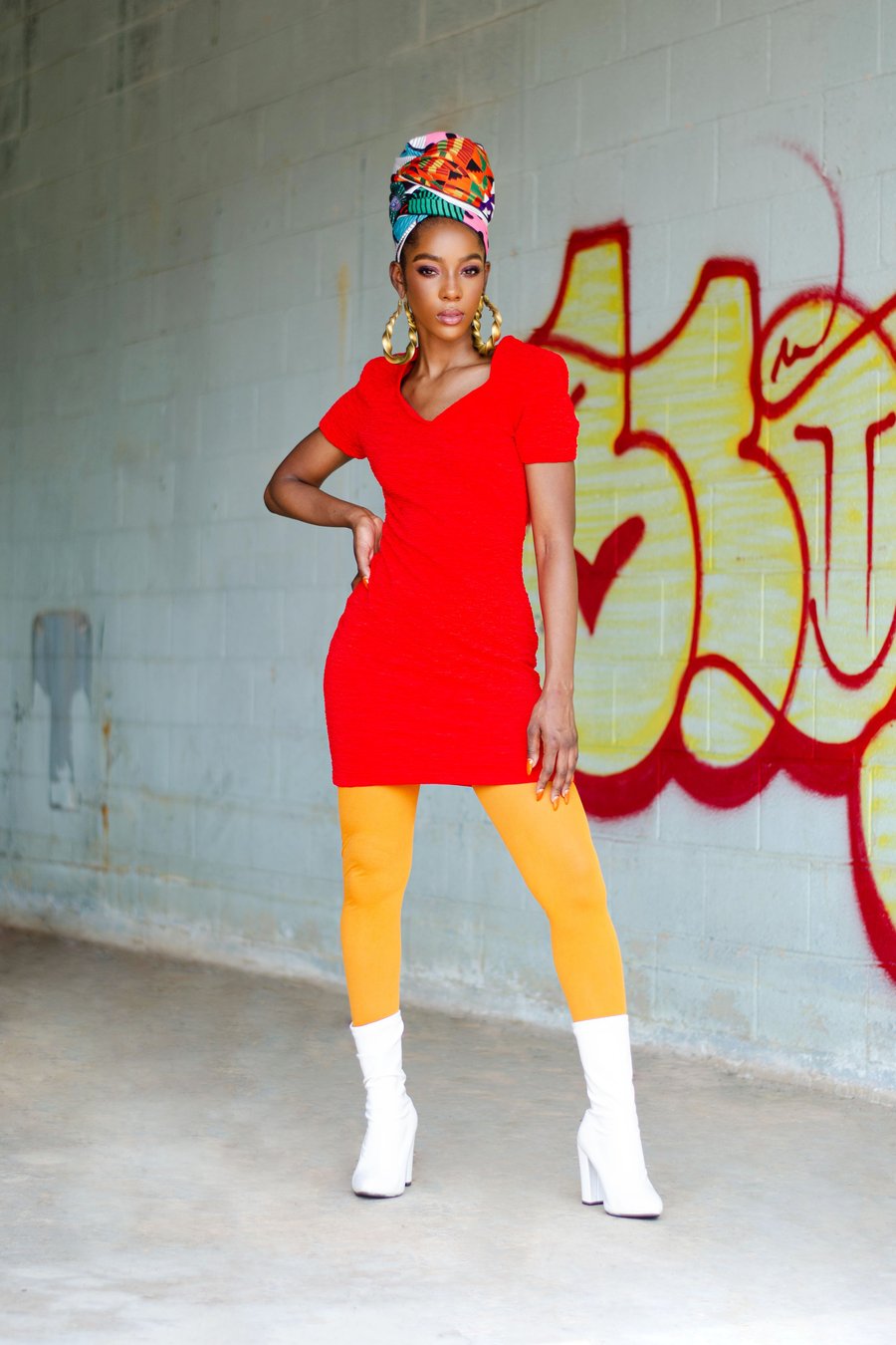Image of Vintage Adeaze 80's Red Fitted Mini Dress