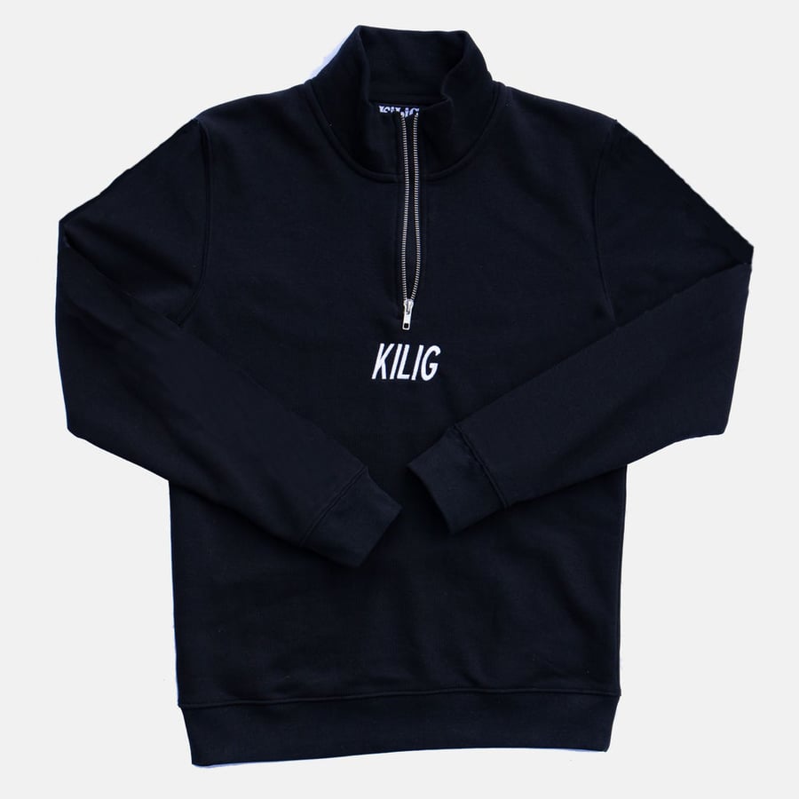 Image of RAID YOUR CITY REBORN HALF ZIP NOIR