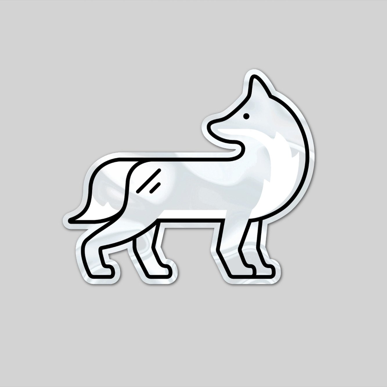 Image of Kitsune Sticker (Shiny)