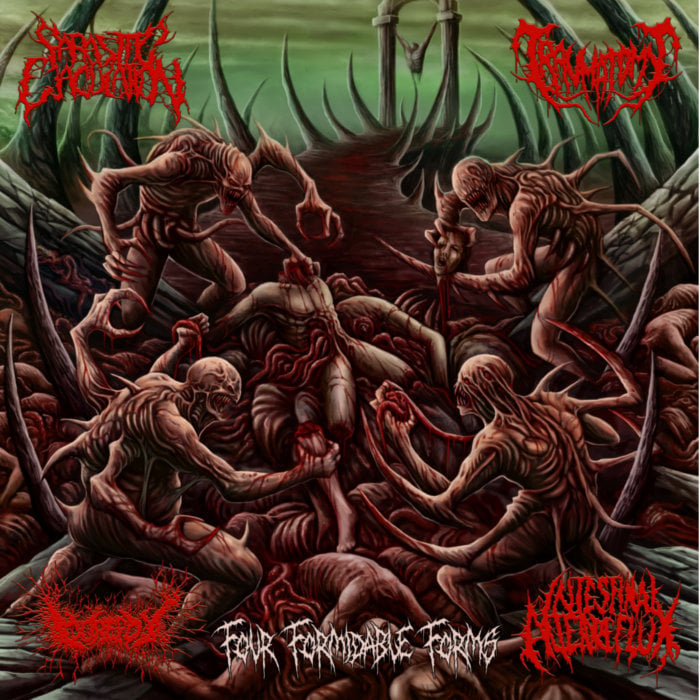Image of Four Formidable Forms Gorepot Traumatomy Intestinal Alien Reflux Parasitic Ejaculation
