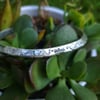 STERLING SILVER STAMPED STACKER CUFF
