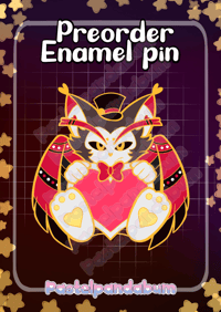 PREORDER Hazbin Hotel - Husk heart Enamel Pin badge
