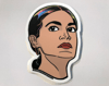 Rep. Alexandria Ocasio-Cortez Face Sticker