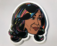 Image 1 of Vice-President Elect Kamala Harris Face Sticker