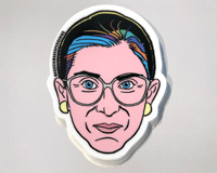 Image 1 of Justice Ruth Bader Ginsburg Face Sticker