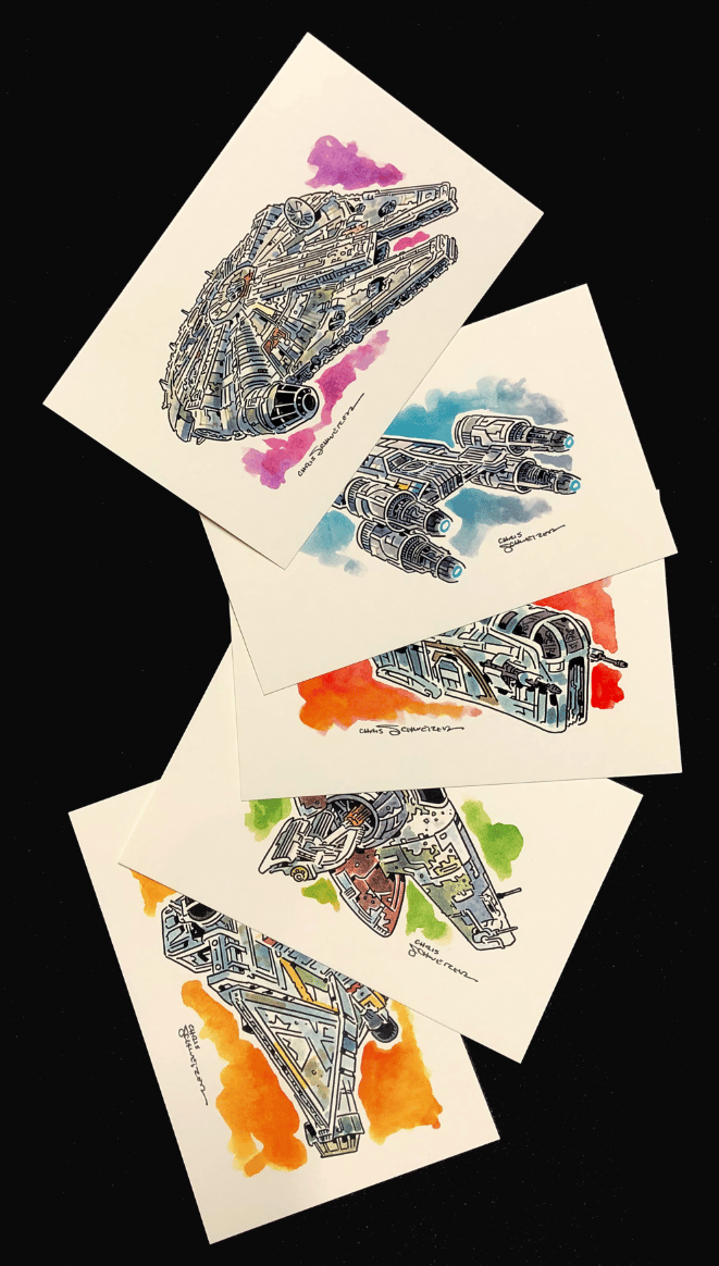 Spaceships Art Print Set