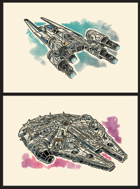 Image 2 of Spaceships Art Print Set